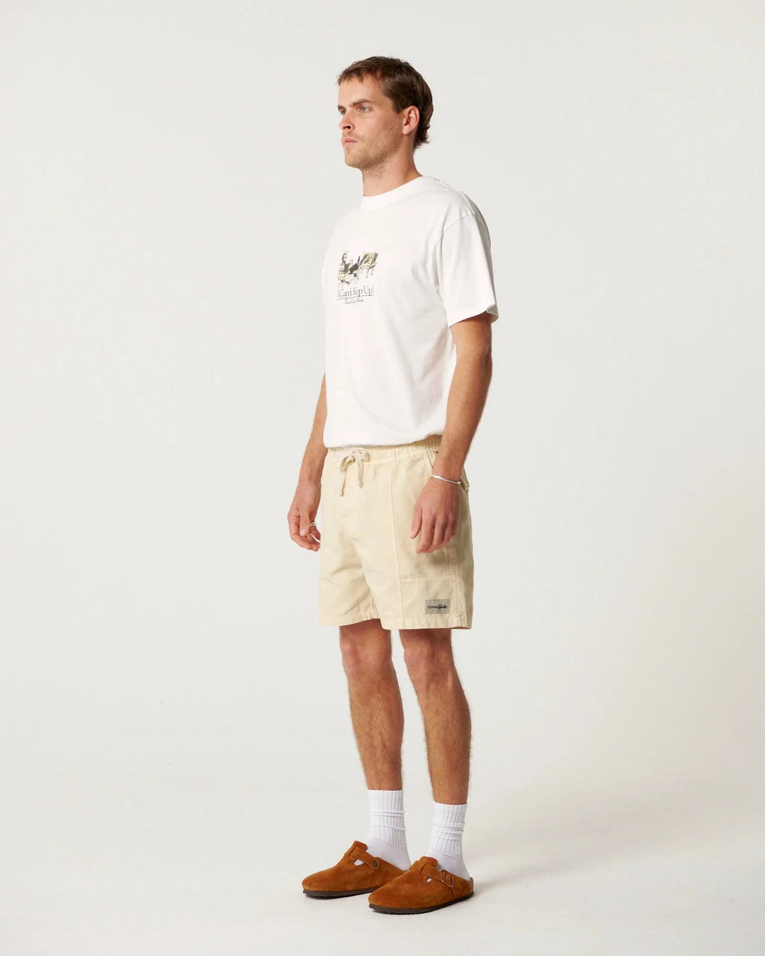 The Critical Slide Society All Day Canvas Shorts Ecru 30 
