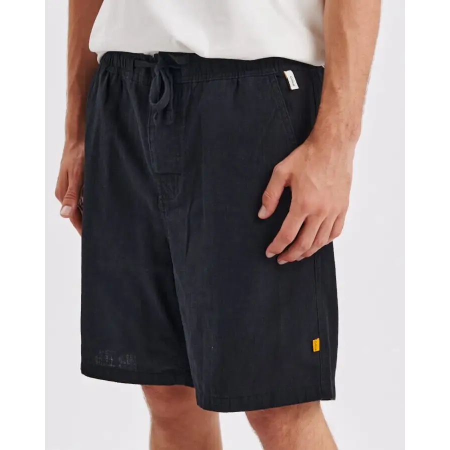 The Critical Slide Society Cruiser Linen Shorts Black 30 