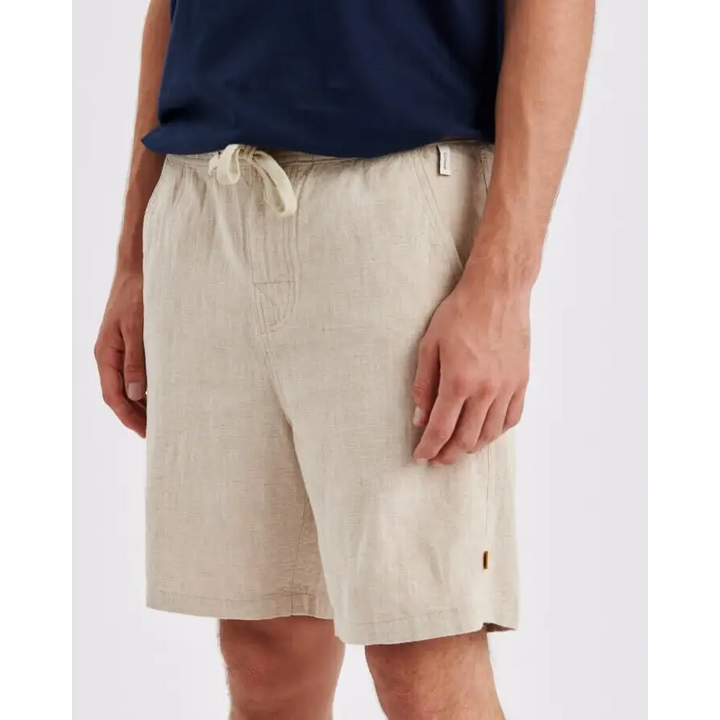 The Critical Slide Society Cruiser Linen Shorts Ecru 30 