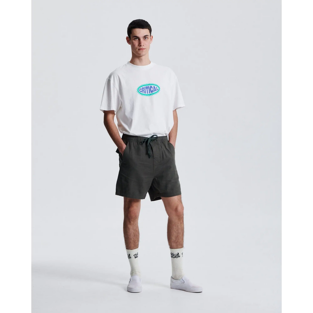 The Critical Slide Society Cruiser Linen Shorts Sage 30 