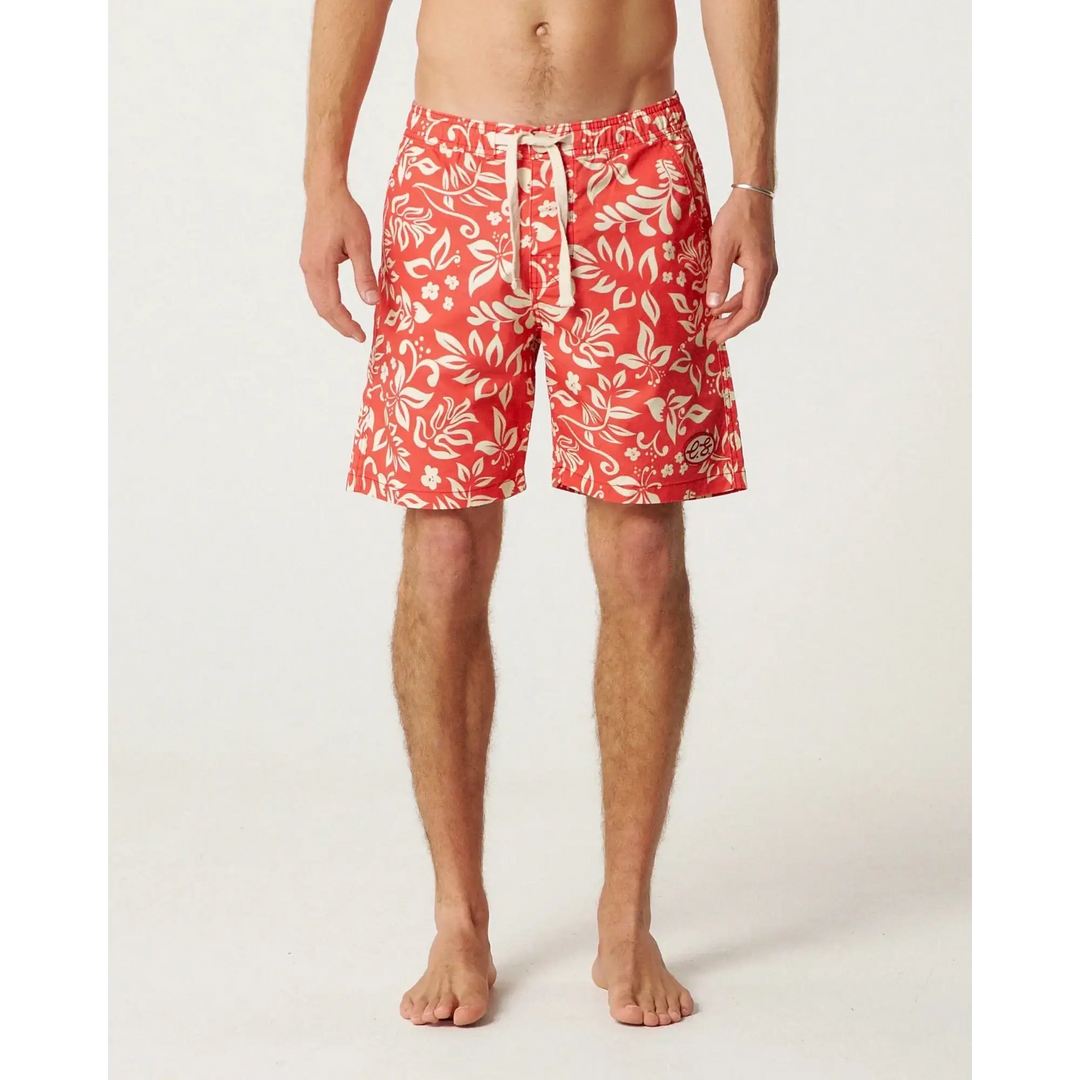 The Critical Slide Society Helloha 17" Trunk Boardshorts Red 30 
