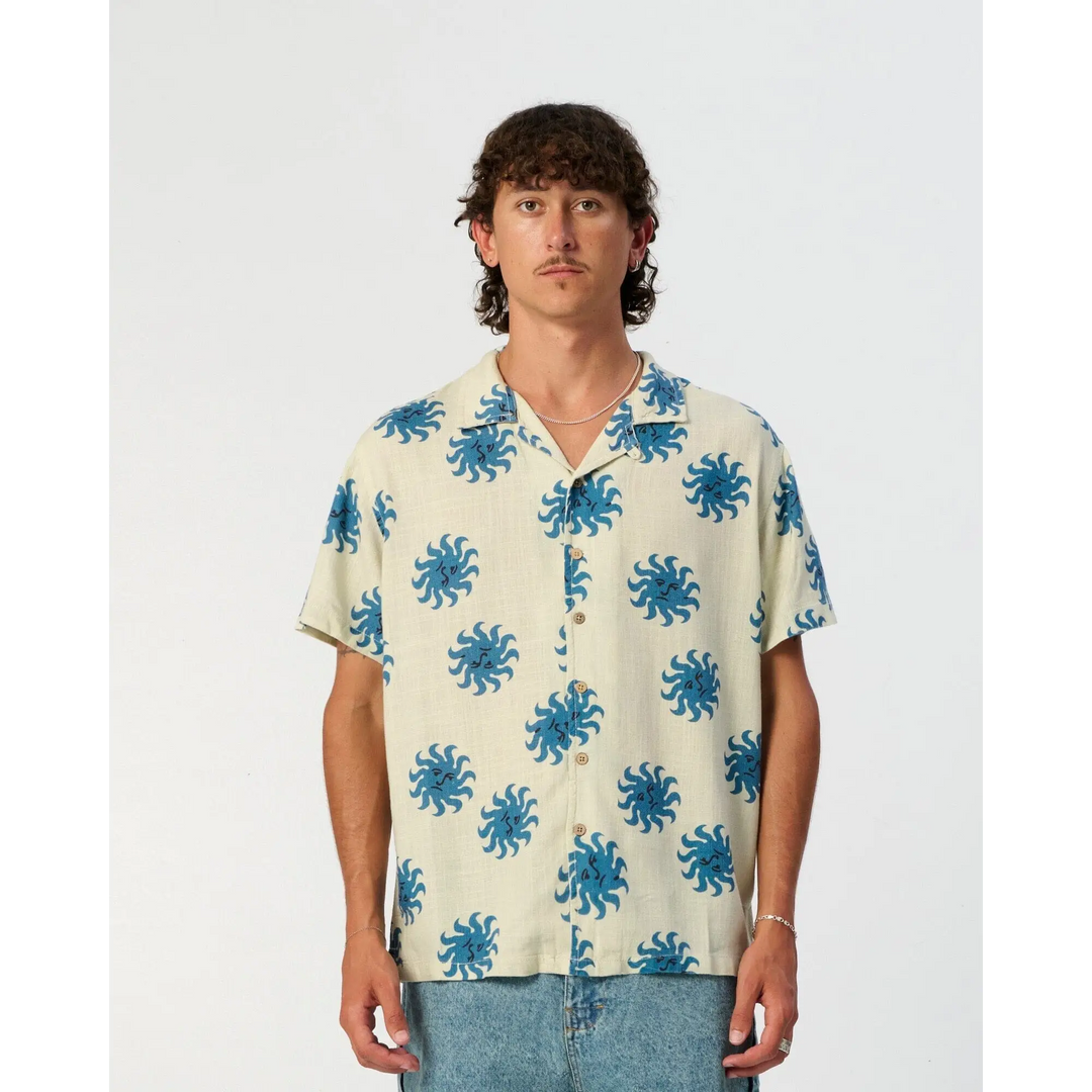The Critical Slide Society Morning Resort Shirt Ecru S 