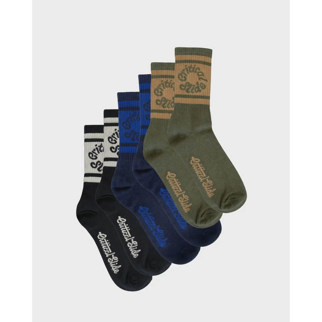 The Critical Slide Society Spiral 3Pk Sock 
