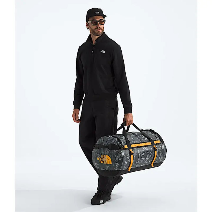 The North Face Base Camp Large Duffel Bag - Anthracite Grey Conrad Topos Print / Summit Gold