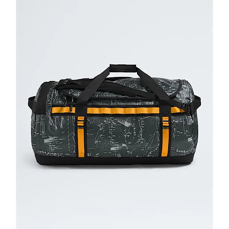 The North Face Base Camp Large Duffel Bag - Anthracite Grey Conrad Topos Print / Summit Gold