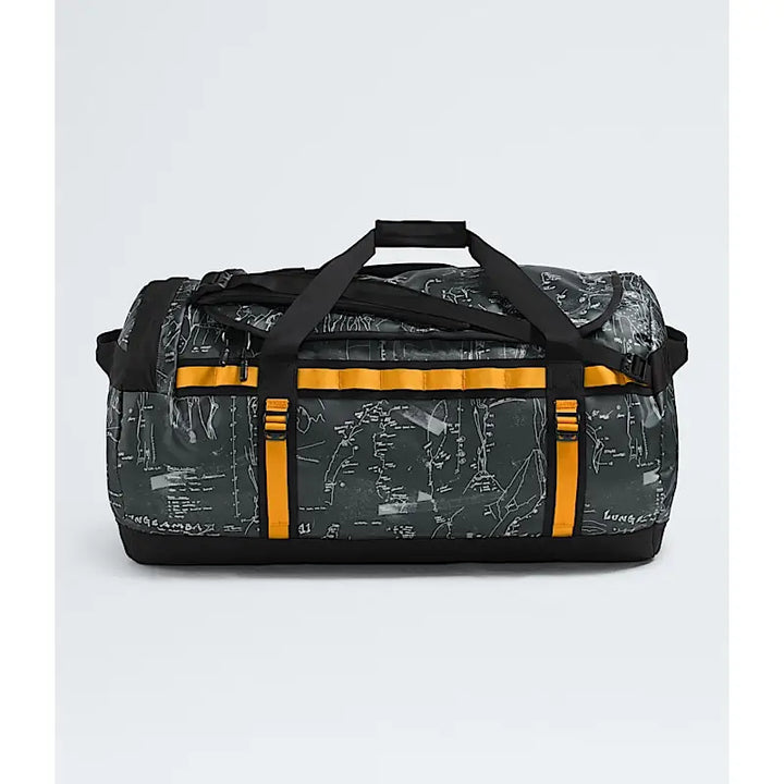 The North Face Base Camp Large Duffel Bag - Anthracite Grey Conrad Topos Print / Summit Gold