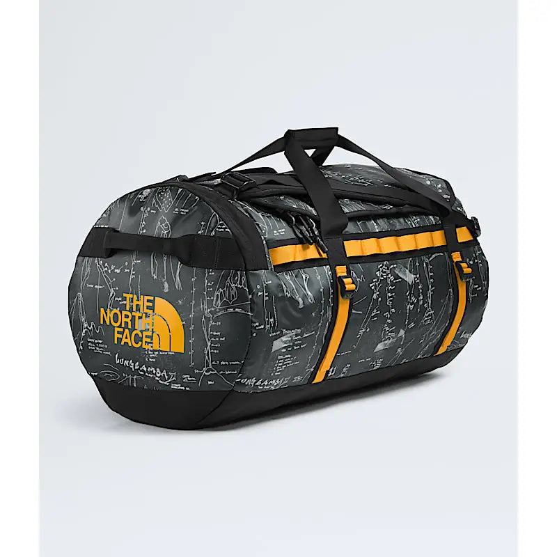 The North Face Base Camp Large Duffel Bag - Anthracite Grey Conrad Topos Print / Summit Gold