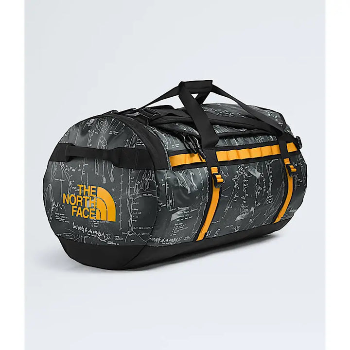 The North Face Base Camp Large Duffel Bag - Anthracite Grey Conrad Topos Print / Summit Gold