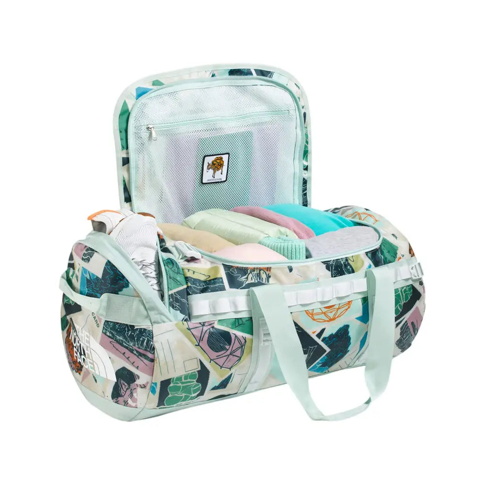 The North Face Base Camp Medium Duffel Bag - Opal Frost TNF Postcards Print