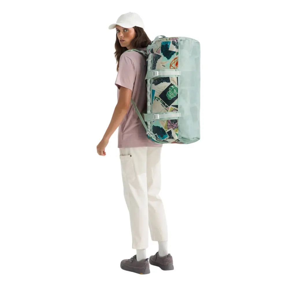 The North Face Base Camp Medium Duffel Bag - Opal Frost TNF Postcards Print