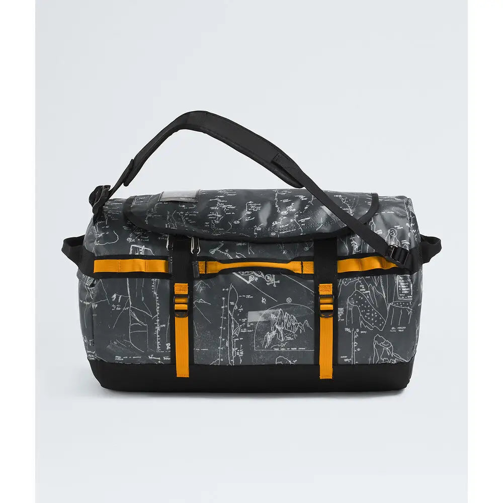 The North Face Base Camp Small Duffel Bag - Anthracite Grey Conrad Topos Print / Summit Gold