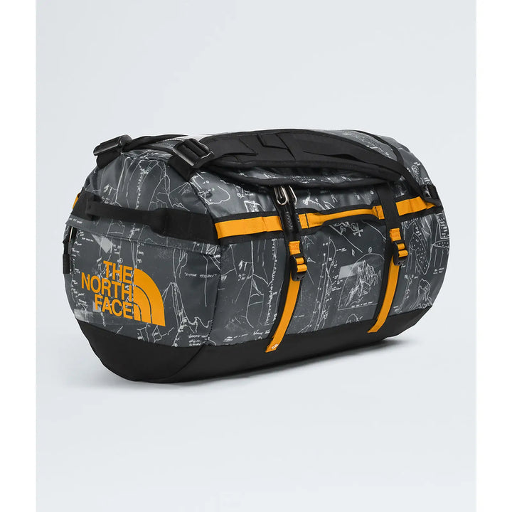 The North Face Base Camp Small Duffel Bag - Anthracite Grey Conrad Topos Print / Summit Gold