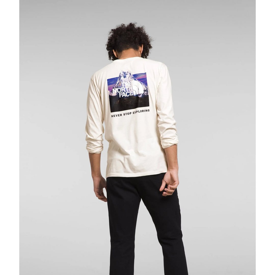The North Face Box NSE Long Sleeve Tee Gardenia White / Photo Real / Graphics M 