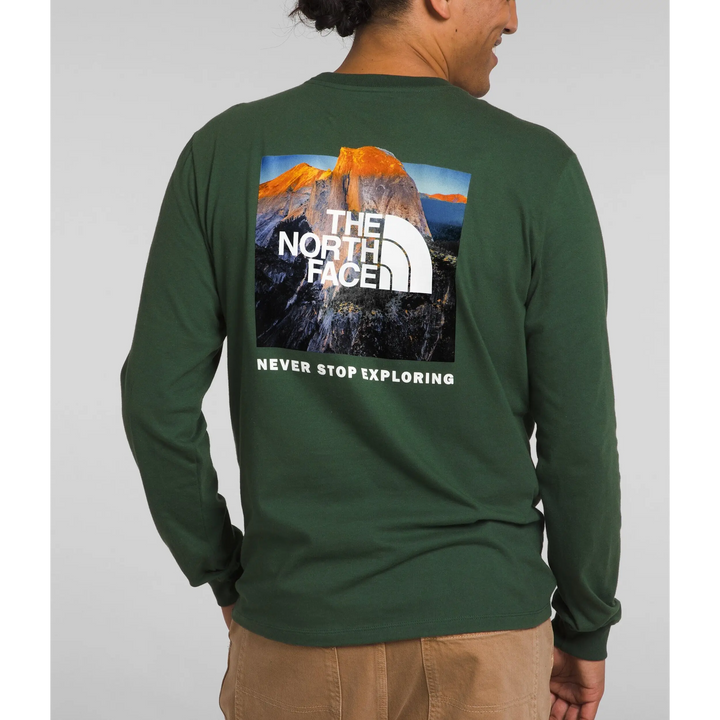 The North Face Box NSE Long Sleeve Tee Pine Needle / Photo Real / Graphics L 