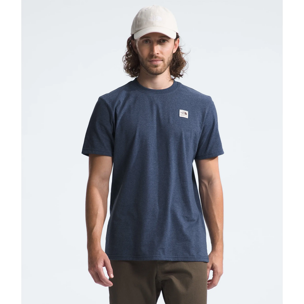 The North Face Heritage Patch Heather T-Shirt Summit Navy Heather S 
