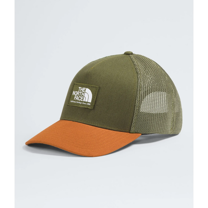 The North Face Keep It Patch Structured Trucker Cap Forest Olive / Orange 