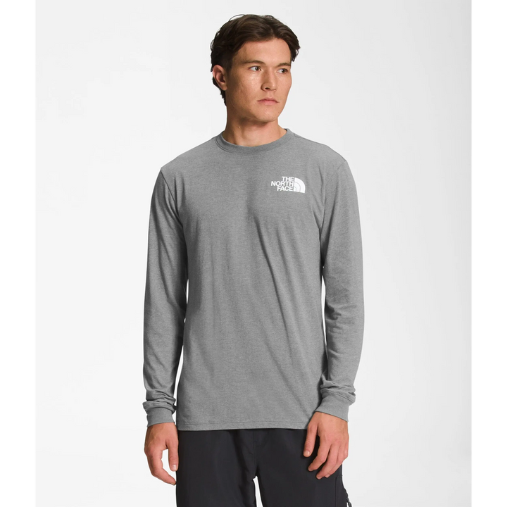 The North Face Long Sleeve Box NSE T-Shirt Medium Grey Heather / TNF Black S 