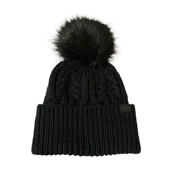 The North Face Oh Mega Fur Pom Beanie TNF Black 