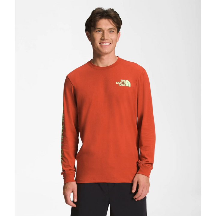 The North Face Sleeve Hit Long Sleeve Graphic T-Shirt Rusted Bronze S 