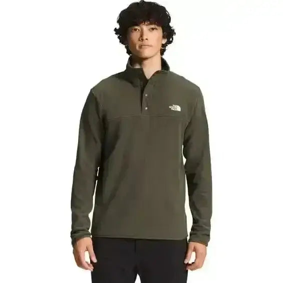 The North Face TKA Glacier Snap-Neck Fleece New Taupe Green S 