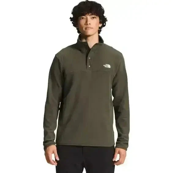 The North Face TKA Glacier Snap-Neck Fleece New Taupe Green S 