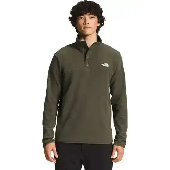The North Face TKA Glacier Snap-Neck Fleece New Taupe Green S 