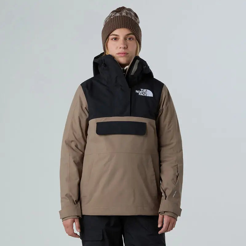 The North Face Womens Driftview Anorak - Mocha Brown / TNF Black / S