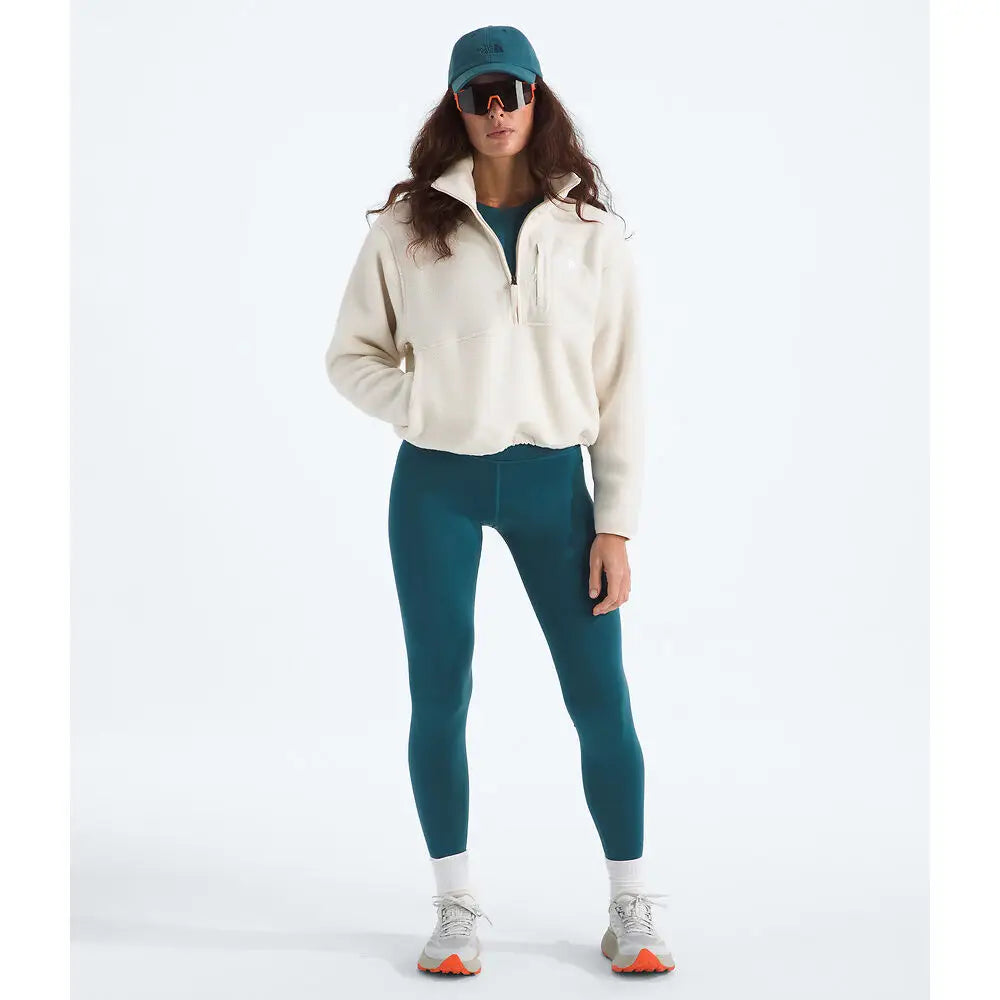 The North Face Womens Yumiori 1/2 Zip Fleece Jacket - White Dune / S