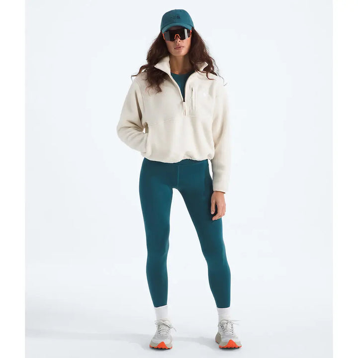The North Face Womens Yumiori 1/2 Zip Fleece Jacket - White Dune / S