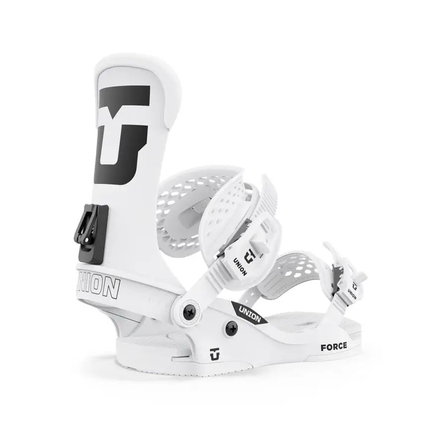Union Force Classic Team Logo Snowboard Bindings 2025 White M 