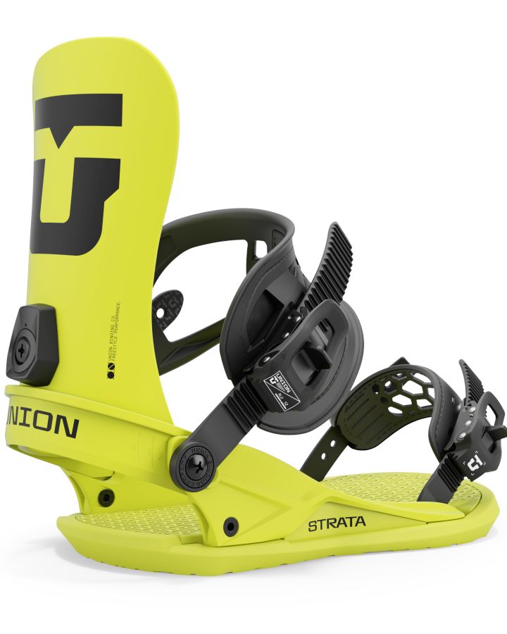 Union Strata Snowboard Bindings 2025 Acid Green M 