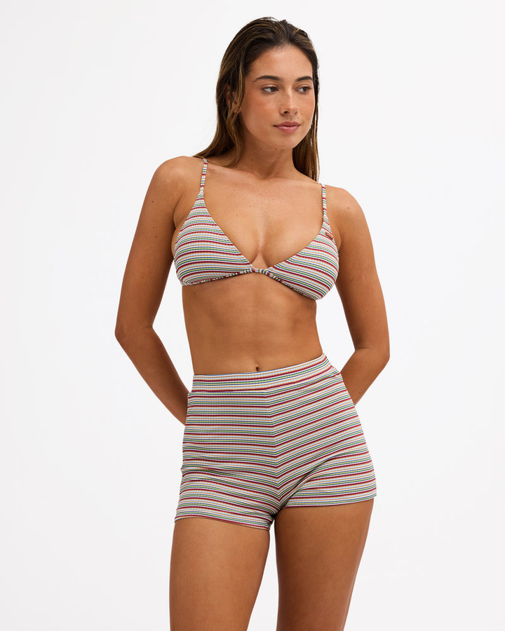 Roxy Sunset Stripe Fixed Tri Shorty Bikini