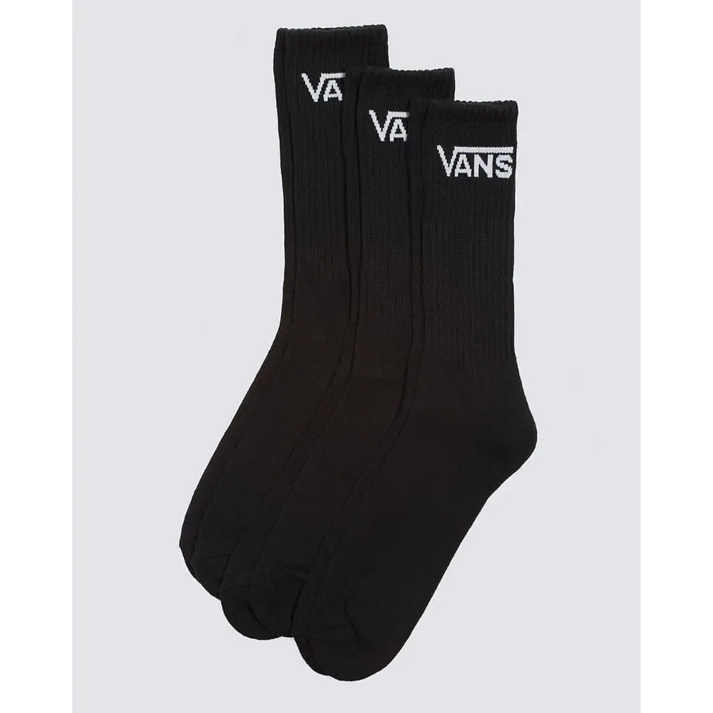 Vans Classic Crew Socks 3-Pack - Black 