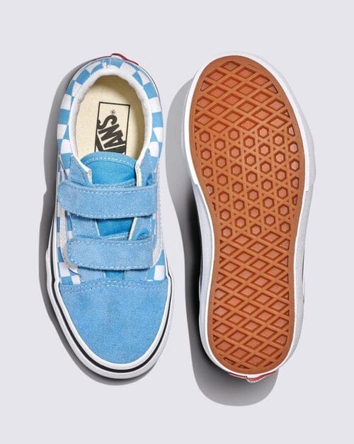 Vans Old Skool V Youth - Colour Theory Checkerboard Heritage Blue 