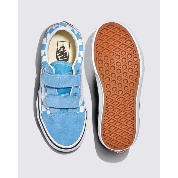 Vans Old Skool V Youth - Colour Theory Checkerboard Heritage Blue 