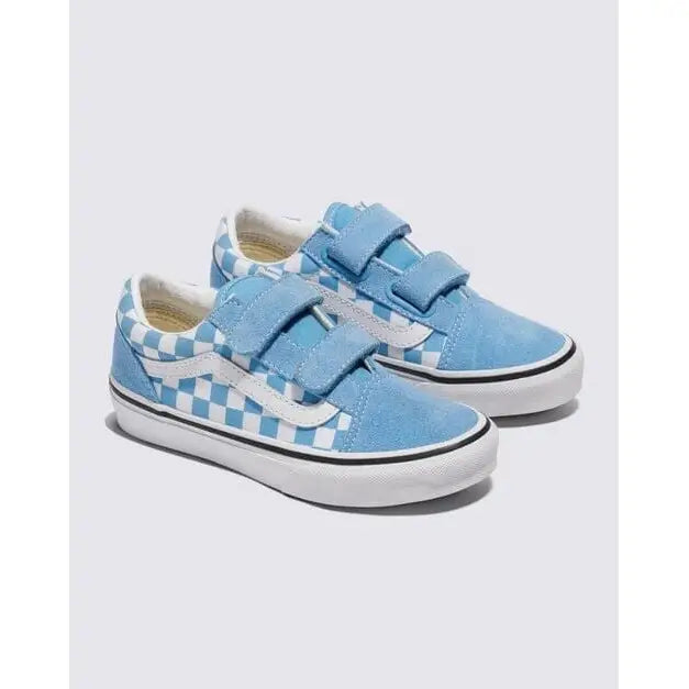 Vans Old Skool V Youth - Colour Theory Checkerboard Heritage Blue 