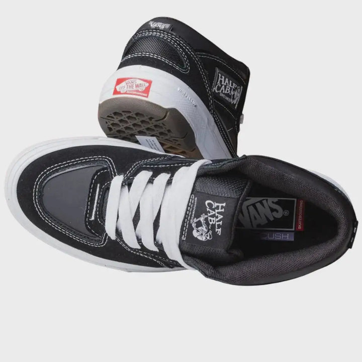 Vans Skate Half Cab Wafflecup Shoes - Black / White