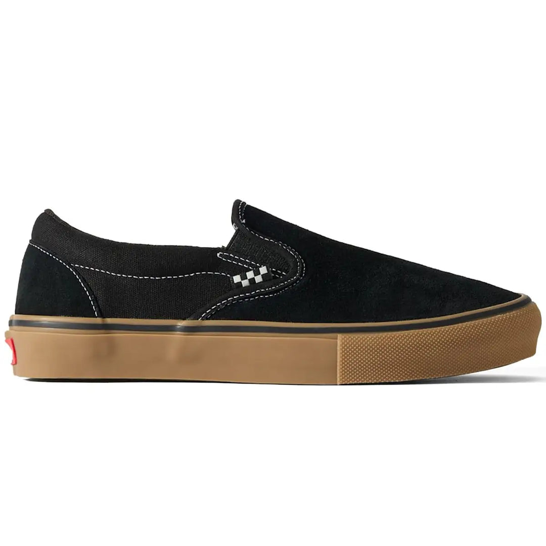 Vans Skate Slip On Shoes - Black / Gum / White