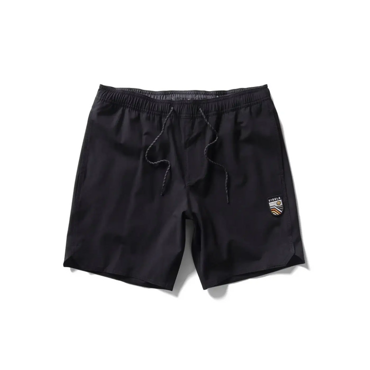 Vissla Solid Sets 17.5" Ecolastic Boardshorts Black S 