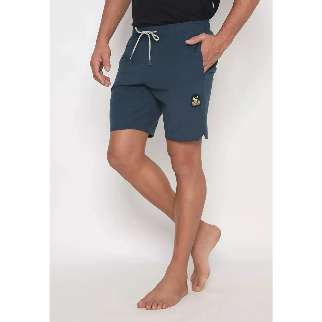 Vissla Solid Sets 17.5" Ecolastic Boardshorts Midnight S 