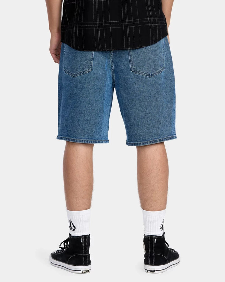 Volcom Billow Denim 22" Shorts - Deep River Blues 