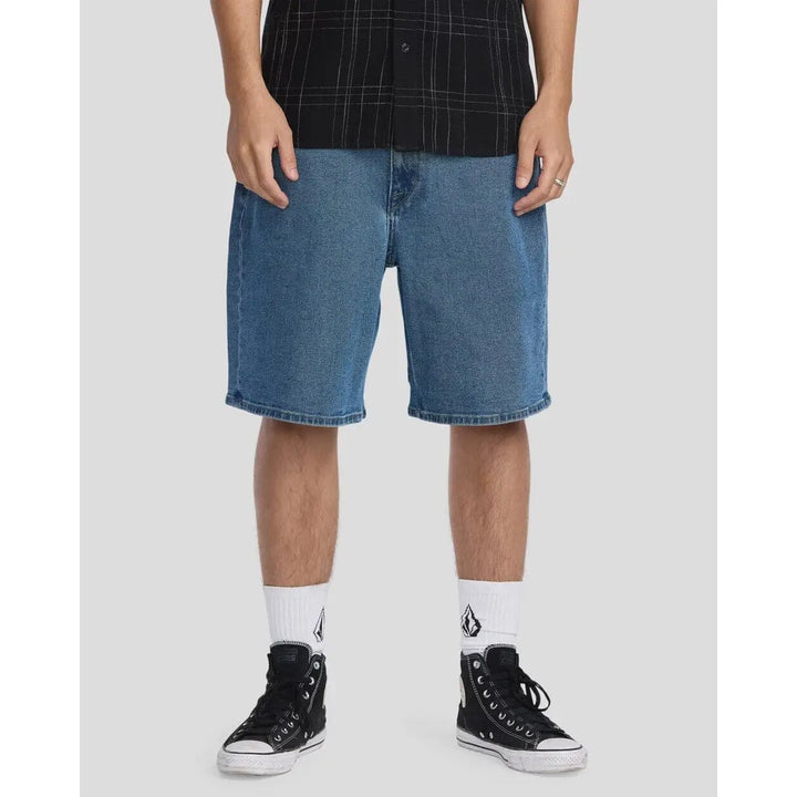 Volcom Billow Denim 22" Shorts - Deep River Blues 