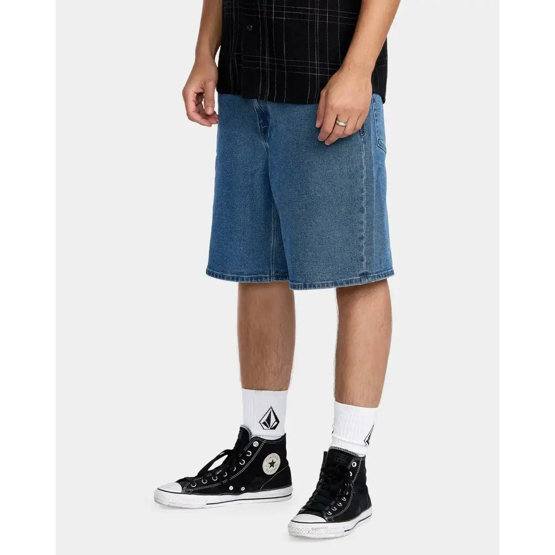 Volcom Billow Denim 22" Shorts - Deep River Blues 