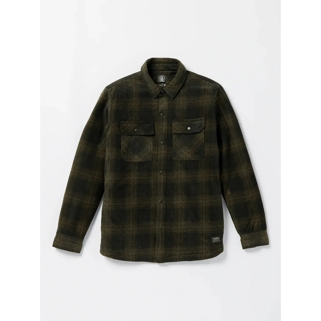 Volcom Bowered Fleece Long Sleeve Jacket Bison XXL 