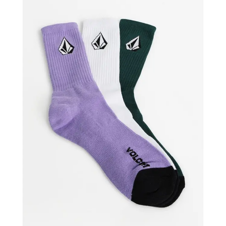Volcom Full Stone 3 Pack Crew Socks - Multi