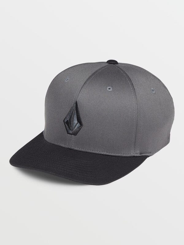 Volcom Full Stone Flexfit Hat Asphalt Black S / M 