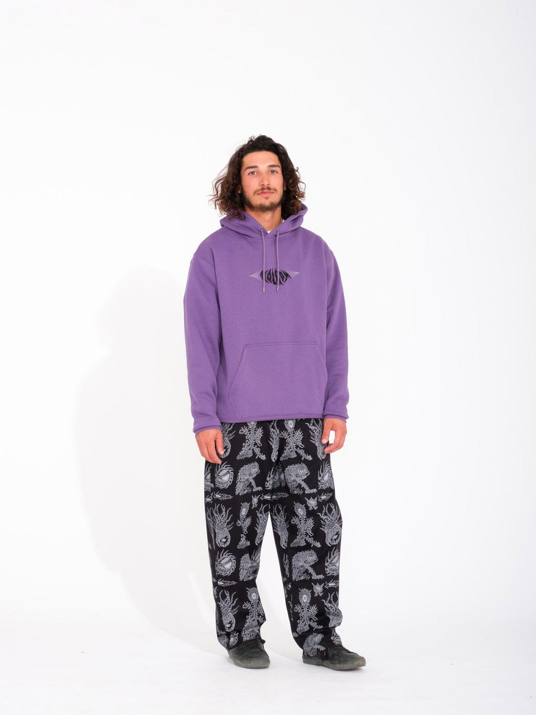 Volcom Gothstone Pullover Hoodie Deep Purple S 