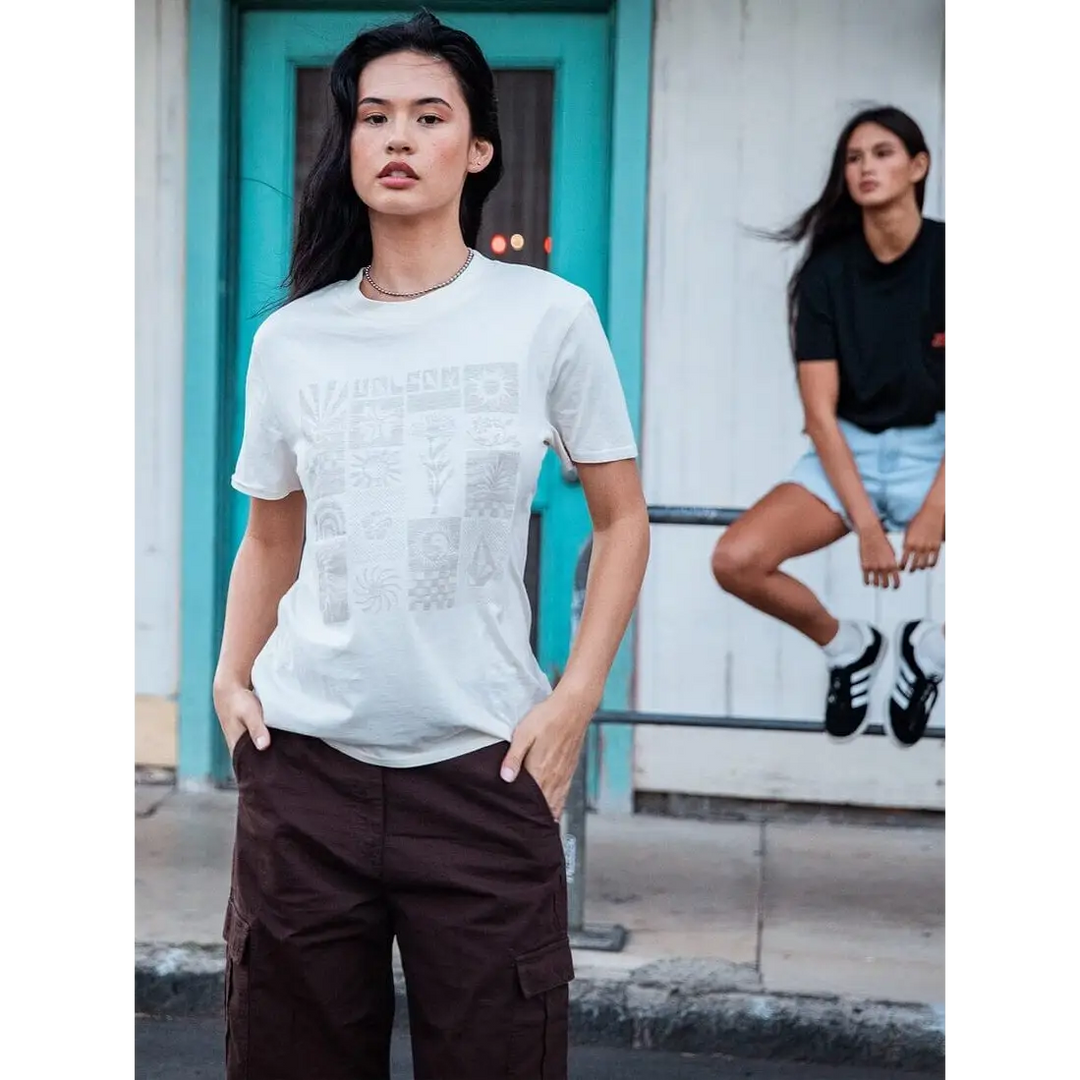 Volcom Lock it Up T-Shirt - Bone 