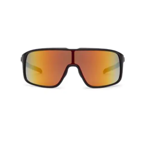 Volcom Macho Sunglasses Matte Black / Grey Red Chrome 