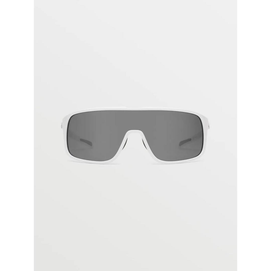 Volcom Macho Sunglasses Gloss White / Silver Mirror 